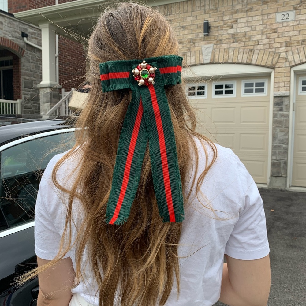 Designer hair clip.